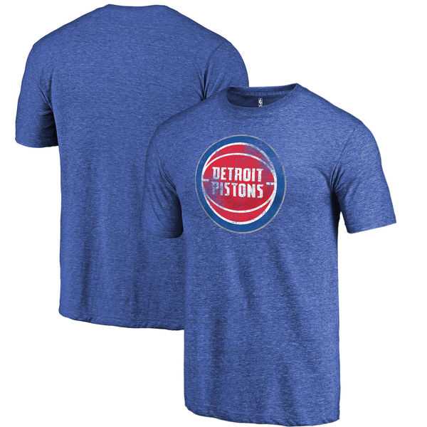 Detroit Pistons Blue Distressed Logo Fanatics Branded Tri-Blend T-Shirt,We sell and wholesale Detroit Pistons Blue Distressed Logo Fanatics Branded Tri-Blend T-Shirt on line form chian!